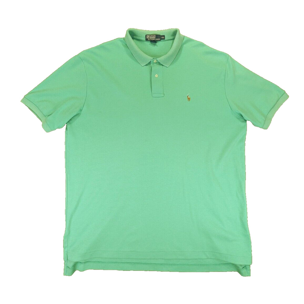 Polo Ralph Lauren Polo Shirt XXL Green Short Sleeve 100% Cotton Knit Casual